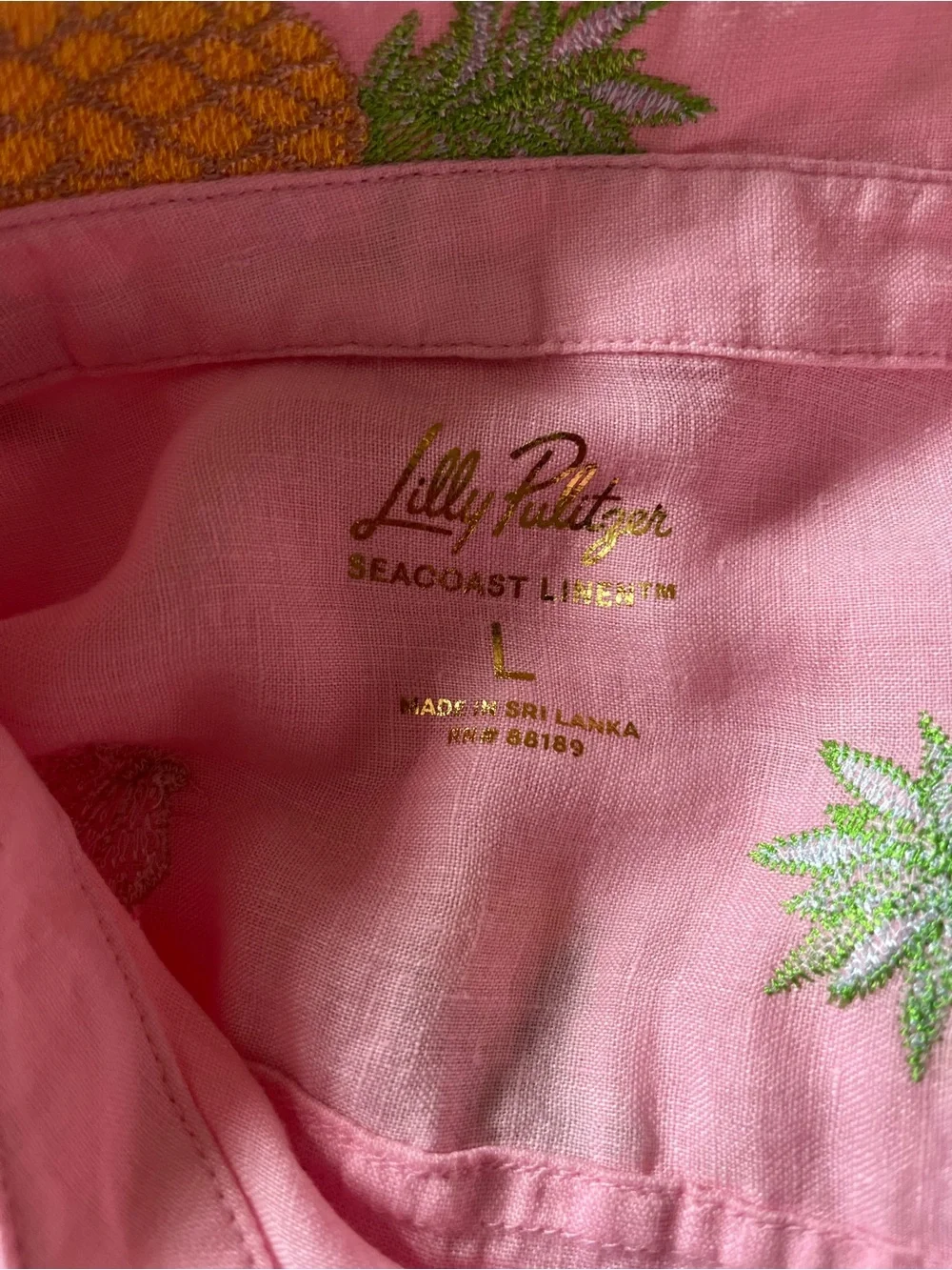 LILLY PULITZER Sea View Linen Button Down Top - Picture 10 of 12